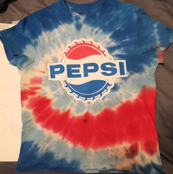 Tie Dye Graphic Tee Vintage Pepsi Cola Logo - Picture 4 of 4